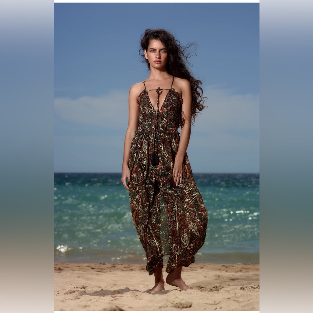 Metallic Thread Printed Dress